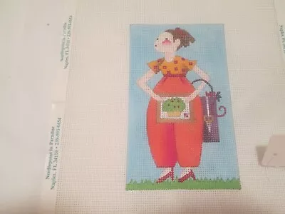 Stitching Lady-melissa Shirley-handpainted Needlepoint Canvas • $48.01