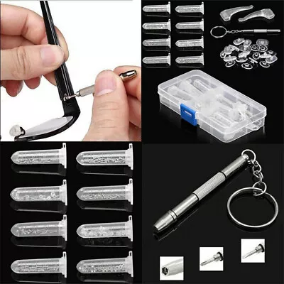 $7.10 • Buy Watch Glasses Repair Kit Sunglasses Screws Nuts Pads Screwdriver Repair Tool Kit