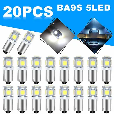 20x White BA9S LED Interior Dome Map Instrument Panel Dash Gauge Light Bulbs 12V • $9.98