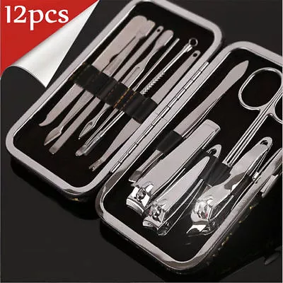 Nail Care 12Pcs Personal Manicure & Pedicure  Set Travel Grooming Kit Men/Women • $8.99