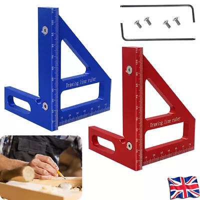 Square Angle Ruler Miter High Precision Marking Gauge For Engineer Carpenter • £11.63