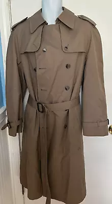 Christian Dior Monsieur Double Breast Belted Raincoat Trench Coat Size 42 R • $99.95