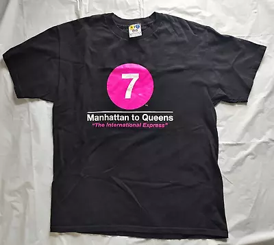 7 Train MTA NYC Subway Line T-Shirt - Size Large / L - FREE SHIPPING!!! • $34.95