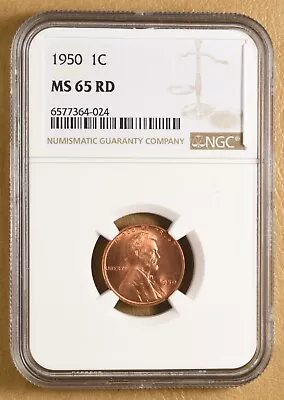 1950 P Lincoln Wheat Penny NGC MS65RD • $24