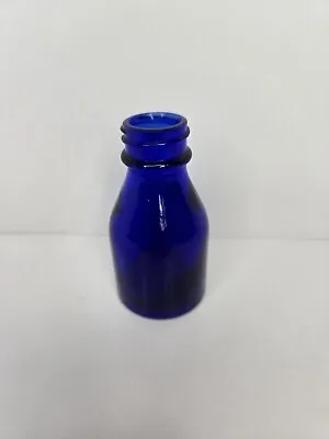 Vintage Miniature Cobalt Blue Glass Bottle Vicks Va-tro-nol Drops 2-1/2  Tall • $9.95