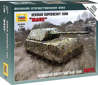 Zvezda 1/100  Maus  German Superheavy Tank # 6213 • £6.25