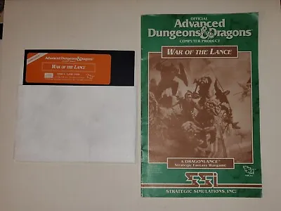 1989 C64 AD&D Dragonlance War Of The Lance Computer Game. Rare Commodore 64 Disk • $118