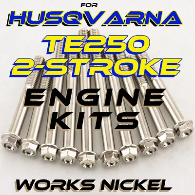 Works Nickel ENGINE Bolt Kit For 2014-2023 Husqvarna TE250 | Titanium Look • $39.99