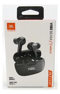 JBL Vibe Beam True Wireless Water Resistant Bluetooth Earbuds - Black Brand New • $35.95