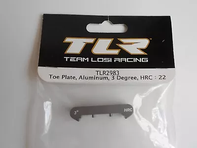 Team Losi Racing TLR 22 Aluminium Toe Plate 3 Deg HRC TLR2983 New 22T 22 SCT • £6.50