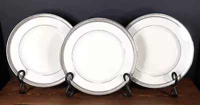 Lot Of 3 MIKASA PALATIAL PLATINUM Salad Plates L3235  8 1/4  NEW W/ Labels! • $29.55