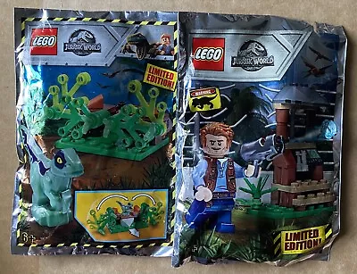 LEGO Jurassic World 2 X Foil Polybags Owen & Baby Raptor NEW (2) Retired Rare • $39.95