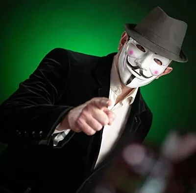 $5.99 • Buy V For Vendetta - Guy Fawkes - Anonymous - White - Costume Accessory - Teen Adult