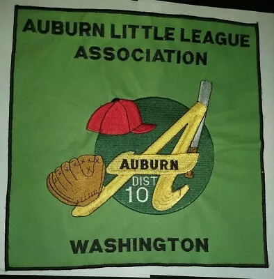 Little League Embroidered Patch 10  X 10  Size For Auburn Little League • $14.95