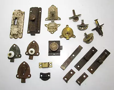 Lot 20pcs Victorian Antique Window Sash Lock Latch Keepers Misc Hardware • $29.95