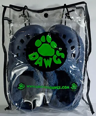 DAWGS Fleece Lined Shoes Clogs Sandals Youth Size 2/3 Navy Blue FleeceDawgs • $18.39