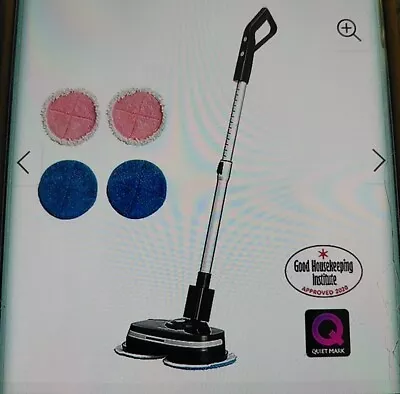 Aircraft PowerGlide Cordless Hard Floor Cleaner And Polisher - 4 Pads Black -c • £89.99