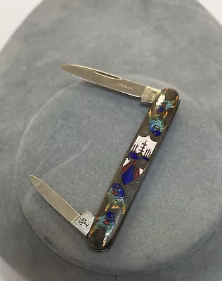 H Boker Co Solingen Germany Vintage Pocket Knife Special Enameled Rainbow Fish • $199.99