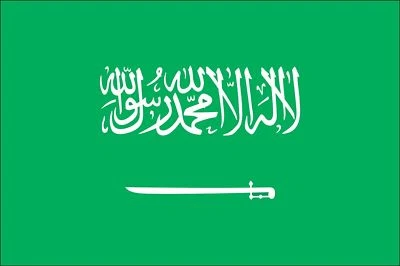 £4.95 • Buy Saudi Arabia 5ft X 3ft National Flag Arabian Middle East Eastern