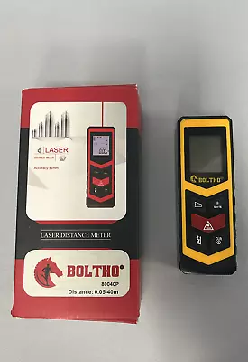 BOLTHO Laser Measure 40M/131Ft Laser Distance Meter Portable High Precision S1P • £15.99