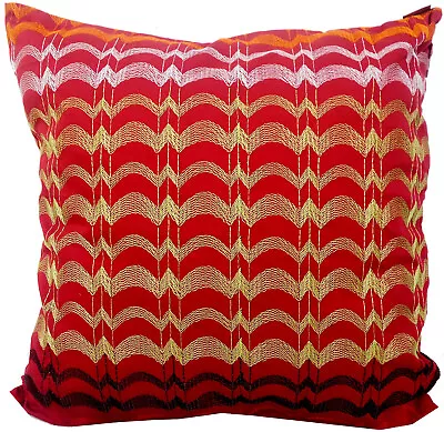 MISSONI HOME CUSHION COTTON SATEEN EMBROIDERED FILLING OEKO TEX 40x40cm IVA 561 • £105