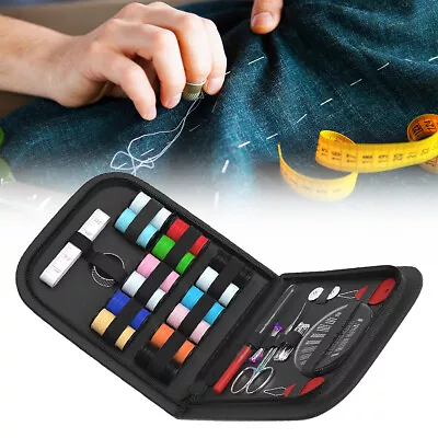 70Pcs Sewing Kit Travel Small Home Handy Case Needle Thread Scissor Set Portable • £5.79