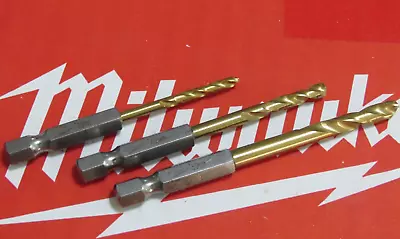 £6.75 • Buy Milwaukee SHOCKWAVE RED HEX Titanium Impact Drill Bit Set 3mm 4mm & 5mm HSS-G