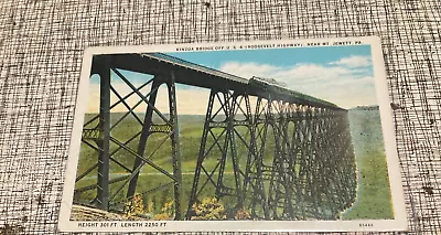 Mt Jewett PA - KINZUA RAILROAD BRIDGE - Postcard McKean County Near Kane • $5