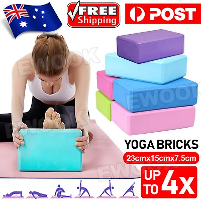 $11.95 • Buy 2 / 4 Pcs Gym Sport Tool Foaming Yoga Fitness Practice Block Brick Home Exercise
