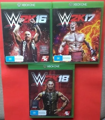 W2K16 & W2K17 & W2K18 - Xbox One X3 Game Bundle Very Good TRACKING+FREE POSTAGE  • $32.95