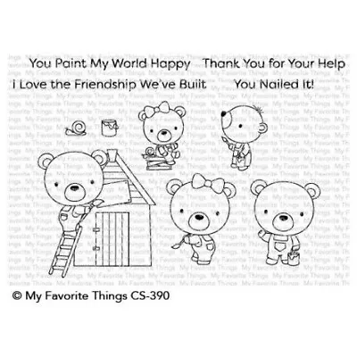 Builder Bears Stamp Set  - Bears DIY - My Favorite Things CS-390 • £9