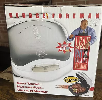 NEW George Foreman Champ Grill-with Bun Warmer - White • $28