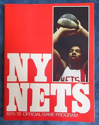 VINTAGE 1975-1976 ABA Basketball Program Kentucky Colonels Vs New York Nets • $9.99