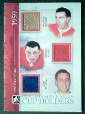 Maurice Richard/j. Plante/jean Beliveau  Authentic Pieces Of Game-used Jersey/9  • $219.48