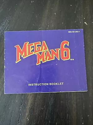 Nintendo NES Manual Only Mega Man 6 NES-G6-USA-1  • $21