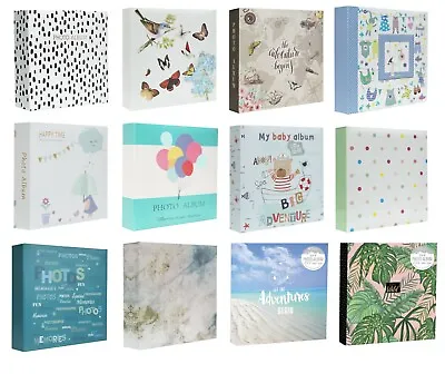 Photo Album Hold 200 / 500 Slip In 4 X6  Photos Memo Writing Choose Design Gift • £6.99