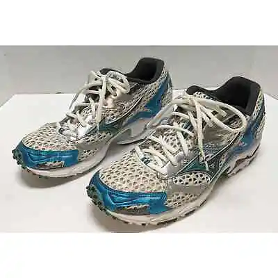 Mizuno Wave Elixir 4 Teal & White Running Athletic Sneakers Women's Size 10 • $14