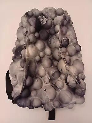 MAD PAX Backpack Black Gray 3D Bubbles Spheres Planets School Book Bag • $29.95