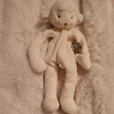 Bunnies By The Bay White Lamb Plush Pacifier Holder Stuffed Rattle Baby Lovey  • $29.99