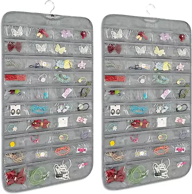 1 Pack Hanging Jewelry Organizer 80-Pocket Jewelry Organizer Hanging • $16.99