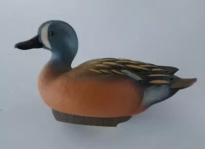 Jett Brunet Ducks Unlimited Miniature Blue Winged Teal Duck Decoy Figurine 2007  • $15