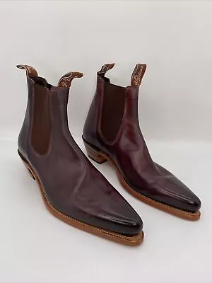 RM Williams Boots Womens AU 9 D EU 40 Burgundy Millicent Leather Dress Shoes • $340