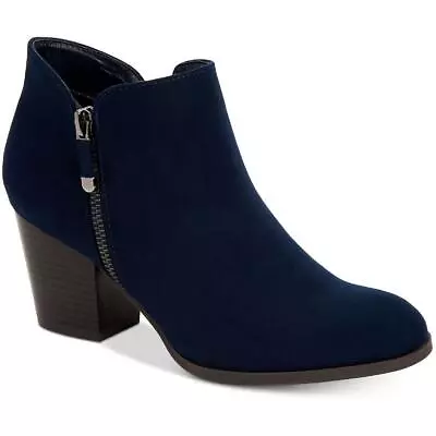 Style & Co. Womens Masrinaaf Navy Ankle Booties Shoes 8 Medium (BM) BHFO 6956 • $17.99