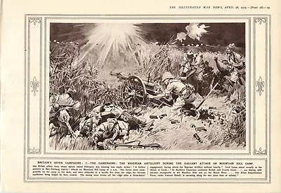 1915 Cameroon Nigerian Artillery Mountain Hill Camp Attack Fort Medjidie Seaplan • $6.22