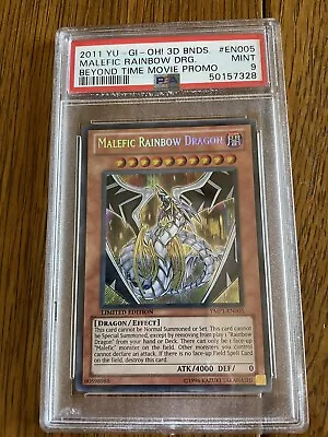 Yugioh! Malefic Rainbow Dragon - YMP1-EN005 - Secret Rare PSA 9 Mint • $25