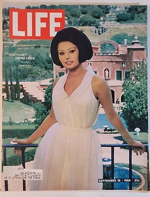 Vintage LIFE Magazine Featuring SOPHIA LOREN On Cover (1964) • $24.99