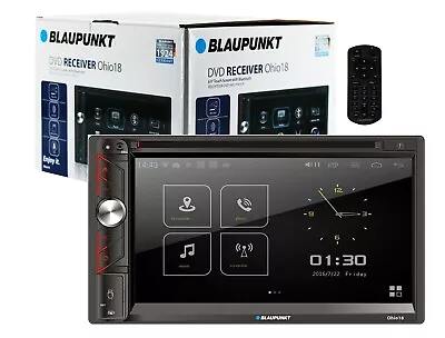 Blaupunkt Ohio18 2-Din Car Stereo In-Dash 6.9  Touchscreen AM/ FM DVD MirrorLink • $109.99