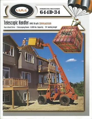 Fork Lift Truck Brochure - Lull - 644D-34 - Telescopic Handler - 1998 (LT505) • $10.89