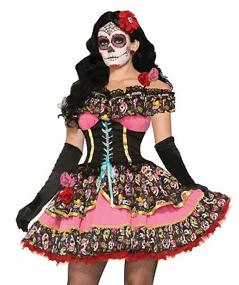 Day Of The Dead Senorita Halloween Costume Dress Women Spanish Mexican Xs- Sm • $59.95