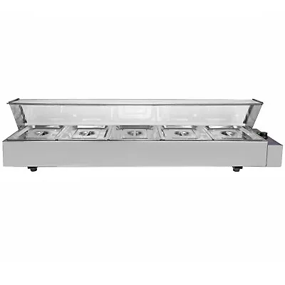 Electric Bain Marie 5x 1/2 Pan Gastronorm Pans Stainless Steel Hot Food Display  • £379.99